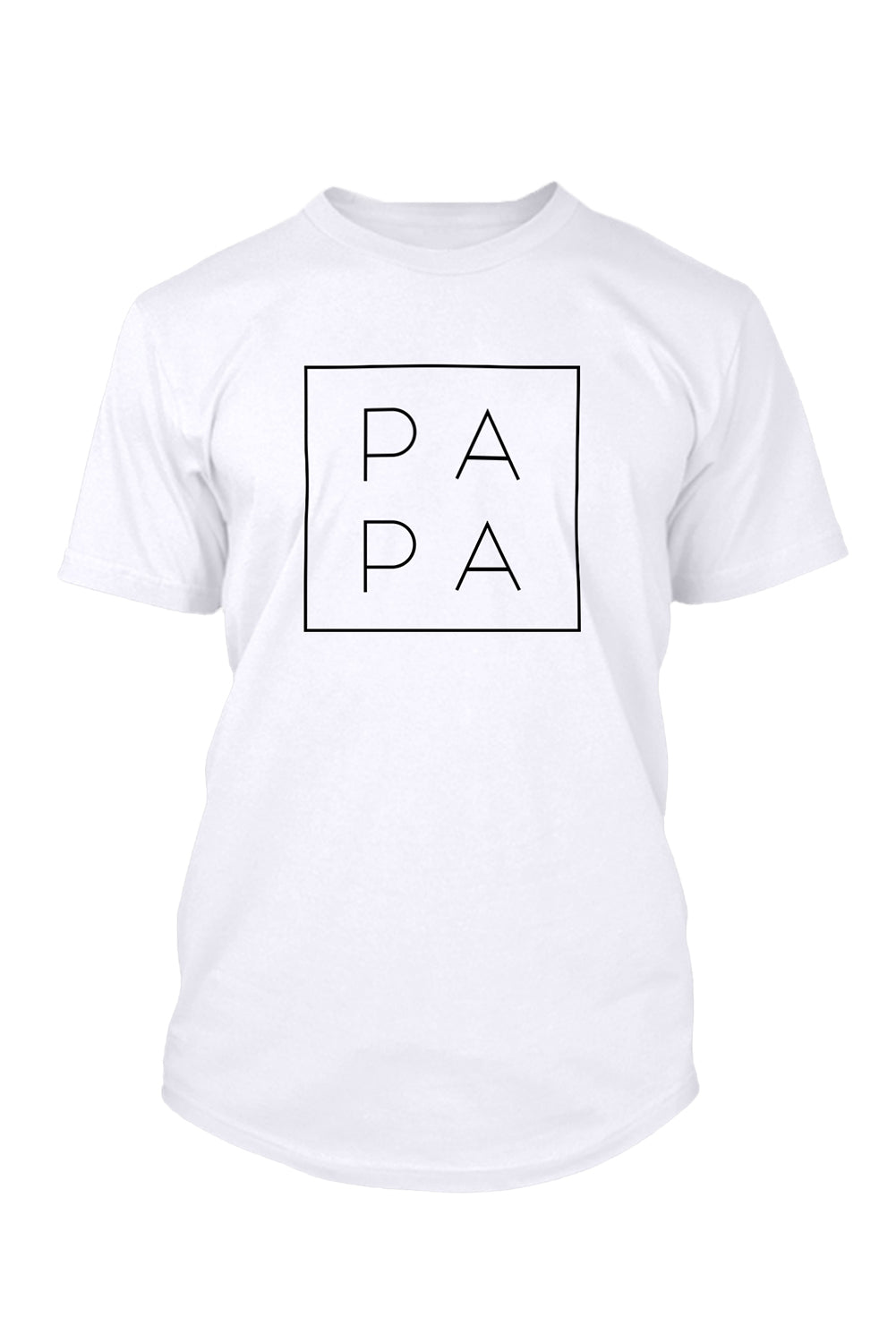 White PAPA Letter Print Crewneck Short Sleeve Men's T Shirt Men's Tops JT's Designer Fashion