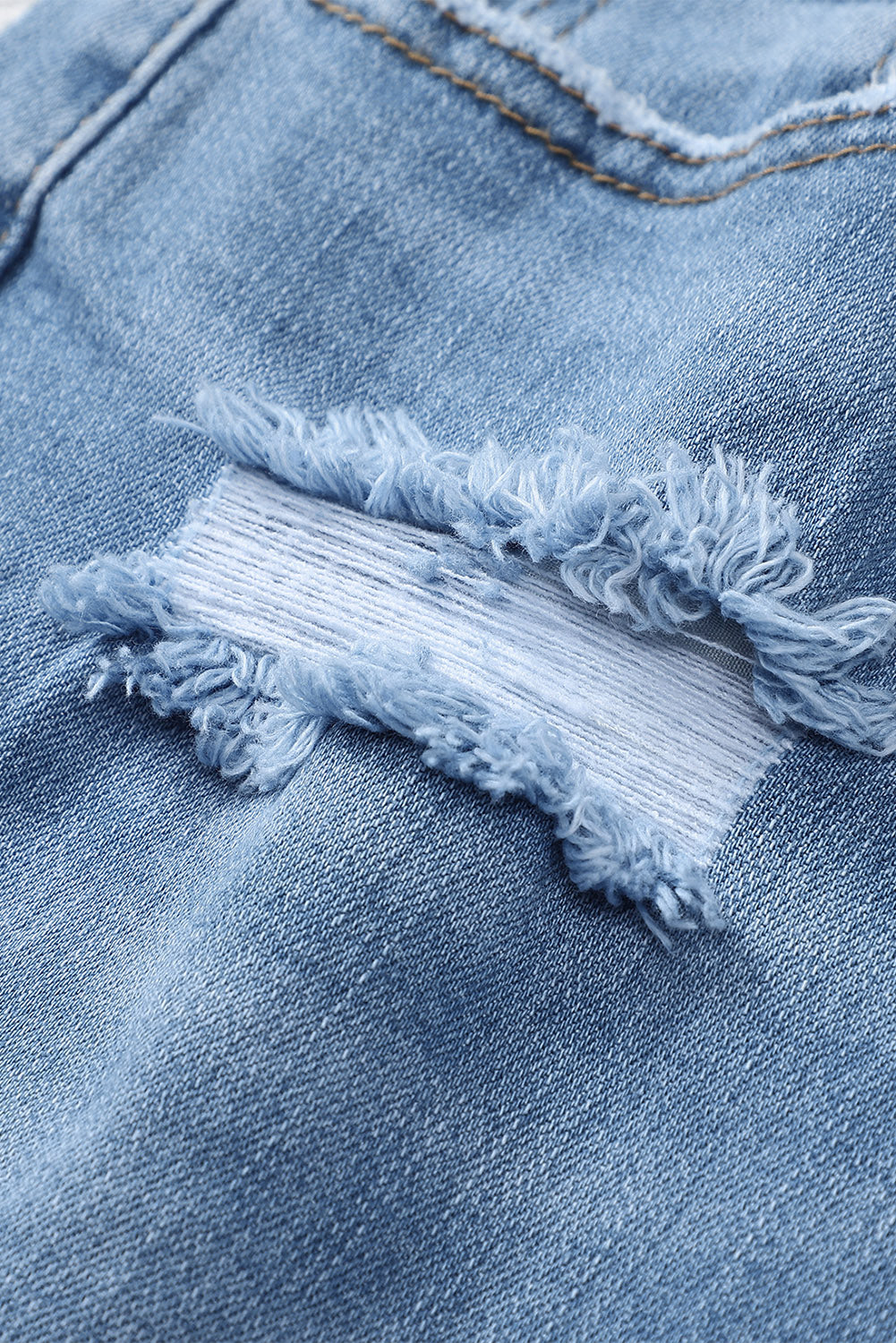Light Blue Distressed Boyfriend Denim Pants Jeans JT's Designer Fashion