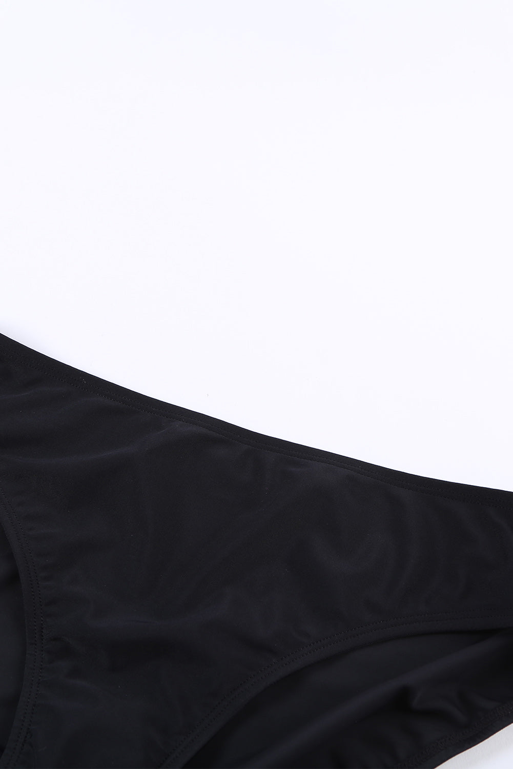 Black Splicing Scoop Neck Tankini Swimsuit Tankinis JT's Designer Fashion