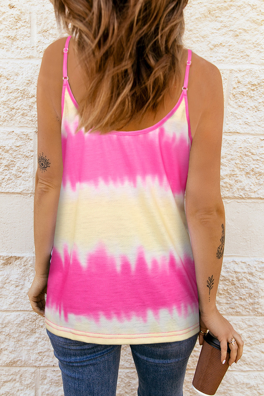 Rose It's Tuesday Somewhere Taco Graphic Tie Dye Tank Graphic Tees JT's Designer Fashion