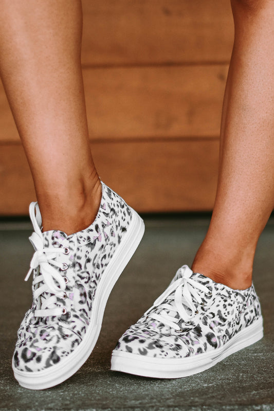 Leopard Print Laceless Slip On Canvas Shoes Women's Shoes JT's Designer Fashion