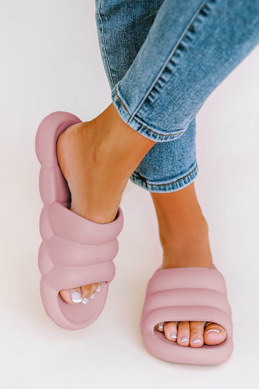 Pink Comfy Plastic Foam Slippers Slippers JT's Designer Fashion