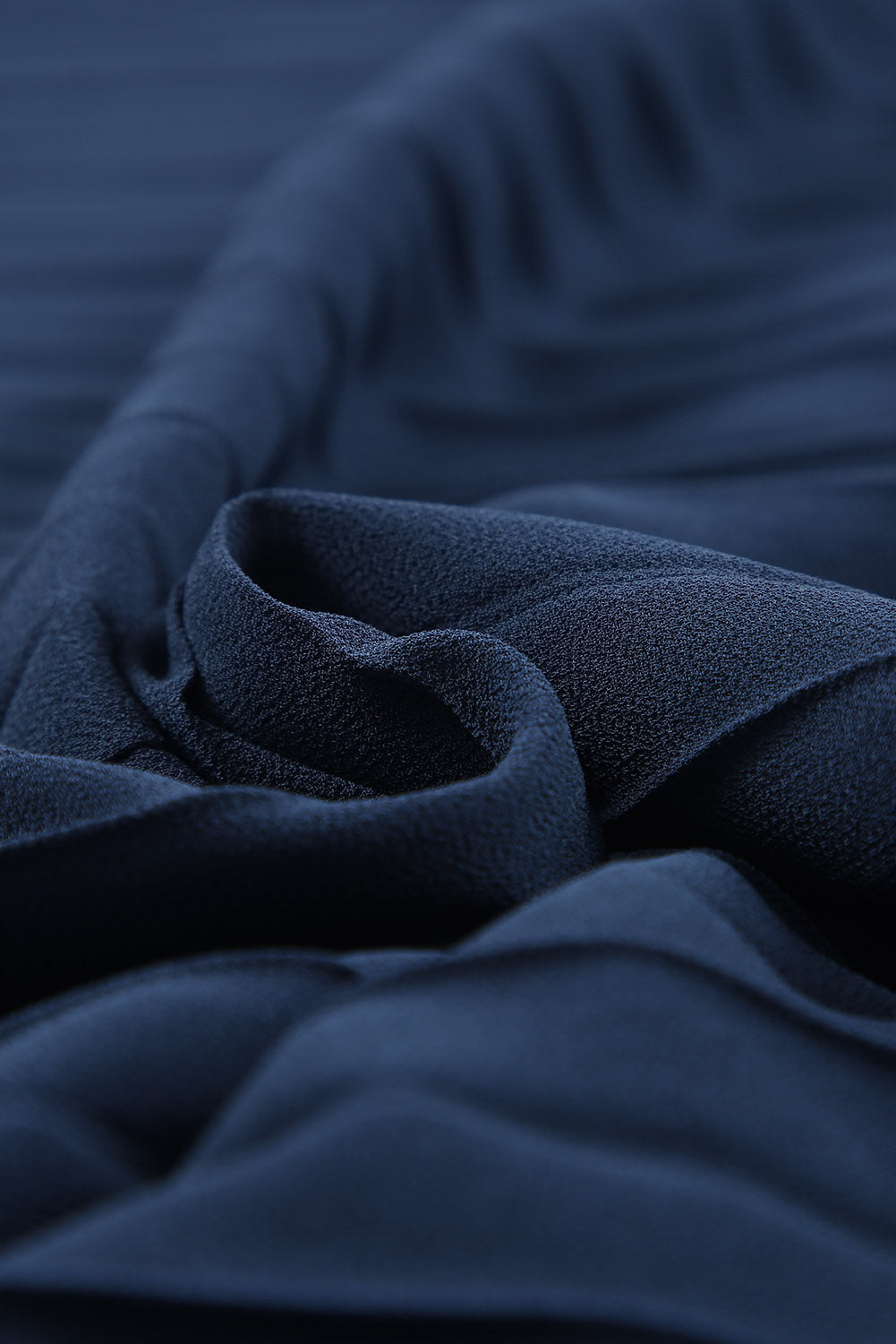 Blue Lace Scalloped V Neck 3/4 Sleeves Pleated Tulle Plus Maxi Dress Plus Size Dresses JT's Designer Fashion