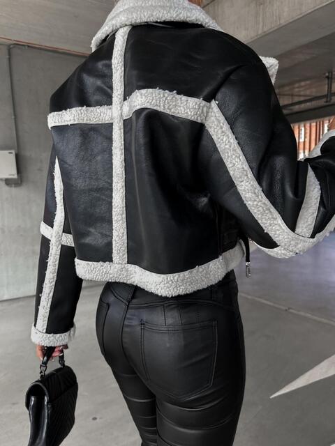 Collared Buckle Detail Jacket Coats & Jackets JT's Designer Fashion