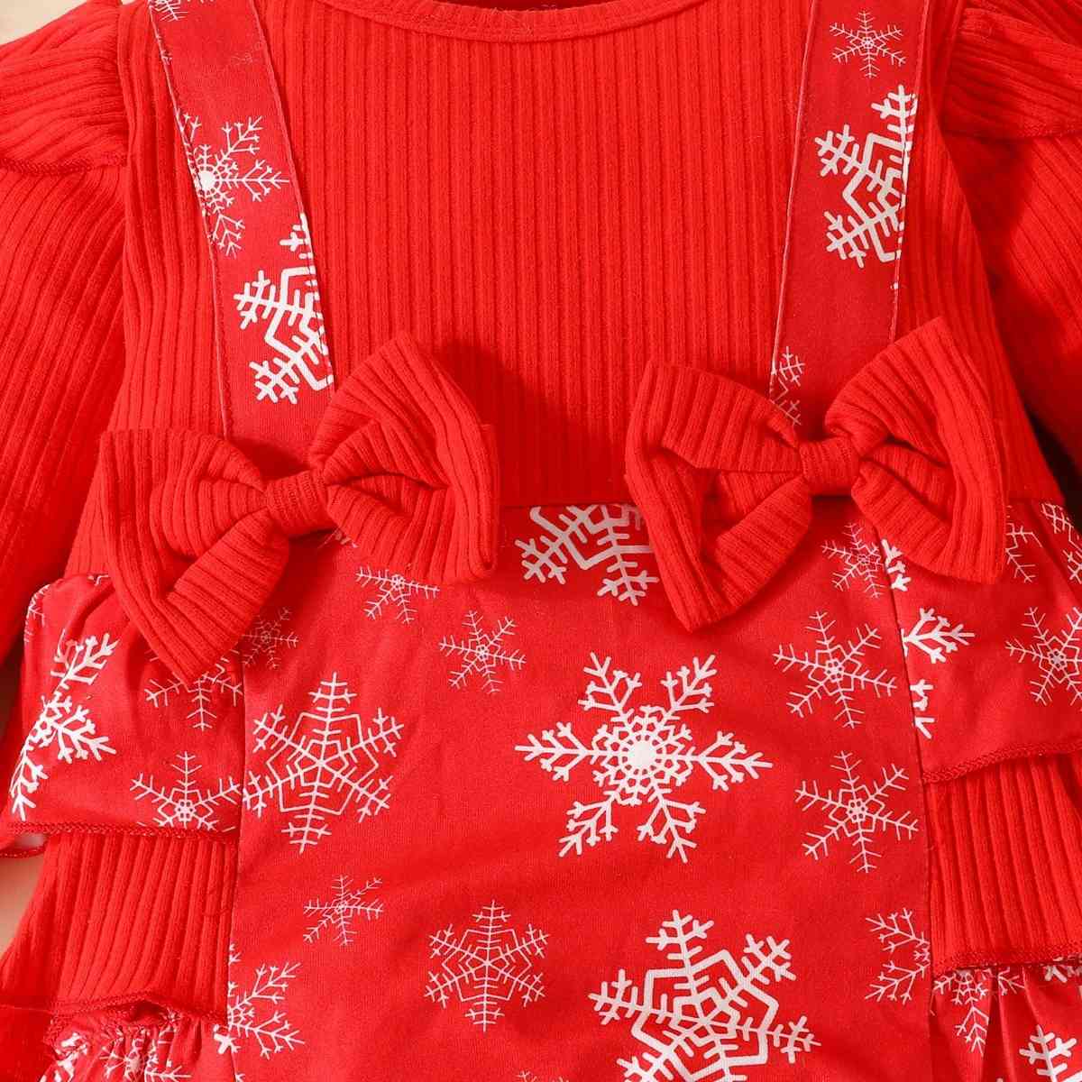 Snowflake Bow Detail Jumpsuit Baby JT's Designer Fashion