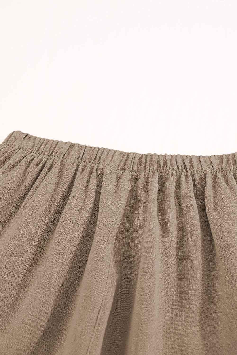 Khaki High Waist Pocketed Ruffle Shorts Casual Shorts JT's Designer Fashion