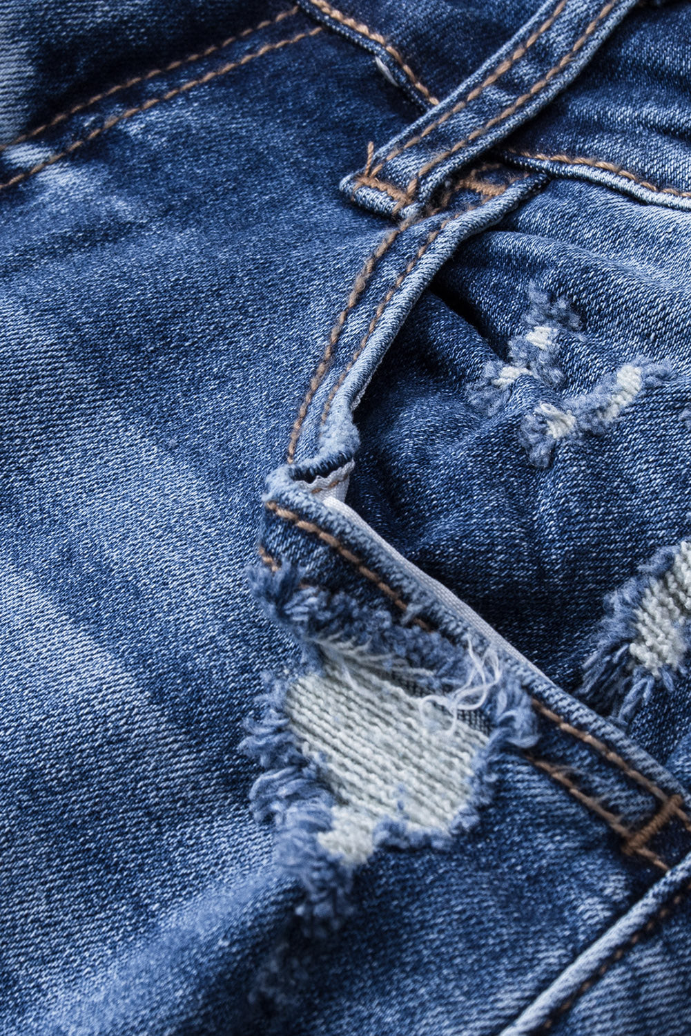 Blue Distressed Flare Jeans Jeans JT's Designer Fashion