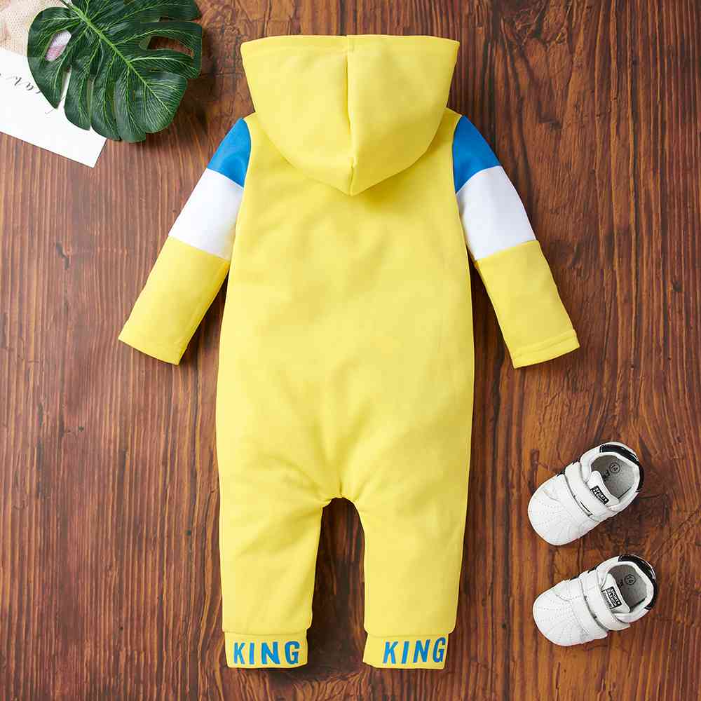 Tricolor Zip-Up Hooded Jumpsuit Baby JT's Designer Fashion