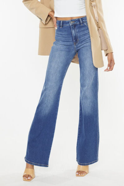 Kancan Ultra High Waist Gradient Flare Jeans Jeans JT's Designer Fashion