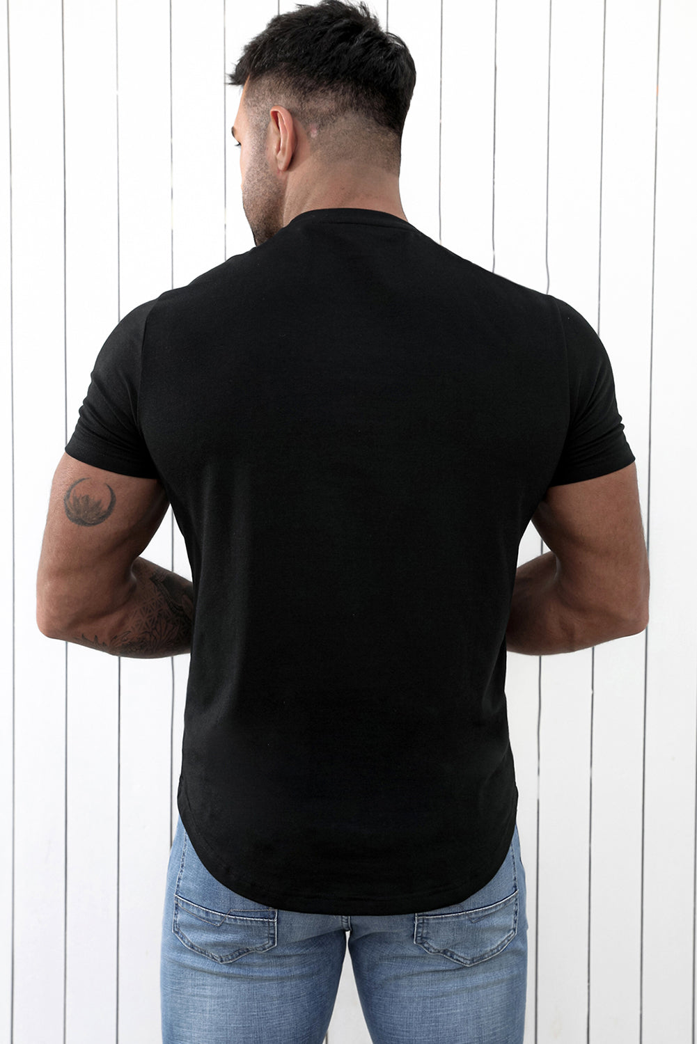 Black American Flag Skull Graphic Print Short Sleeve Men's T Shirt Men's Tops JT's Designer Fashion