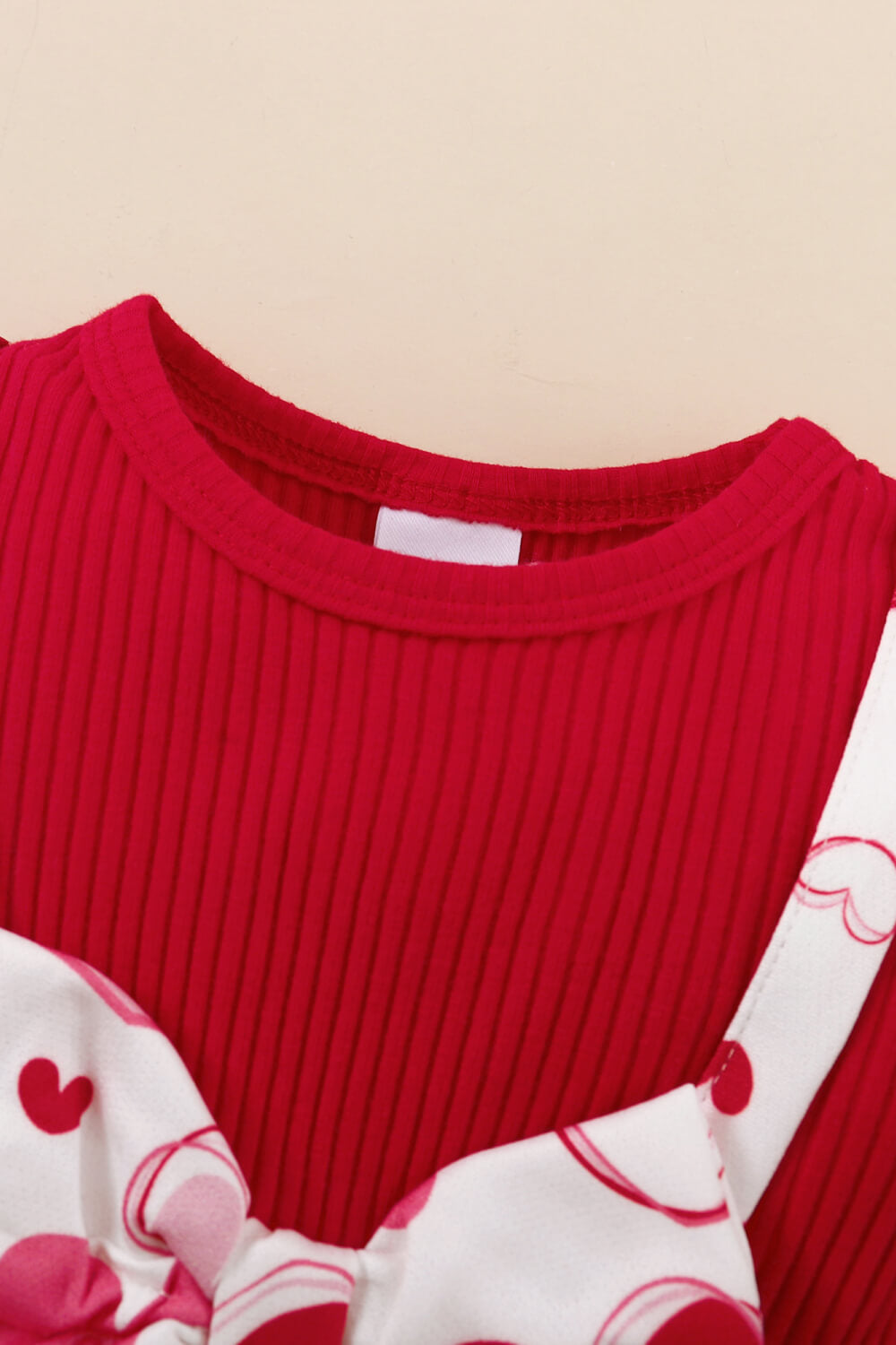Girls Heart Print Bow Detail Sweater and Flare Pants Set Kids Sets JT's Designer Fashion