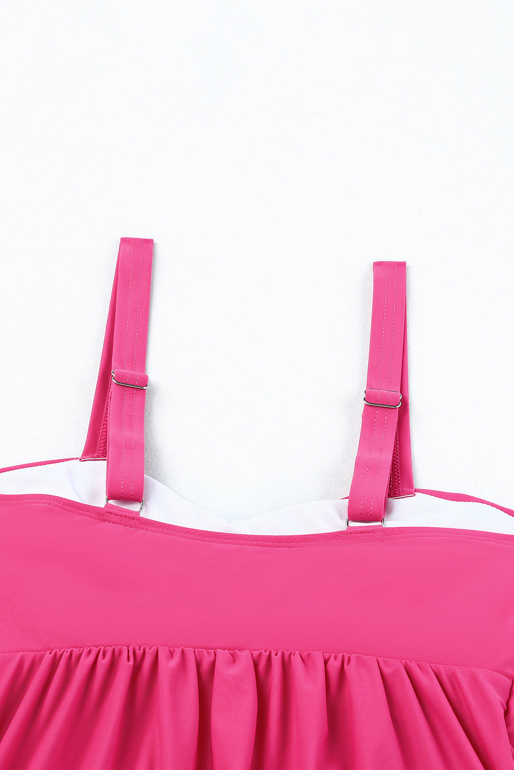 Rose Adjustable Straps Ruched 2pcs Tankini Swimsuit Tankinis JT's Designer Fashion