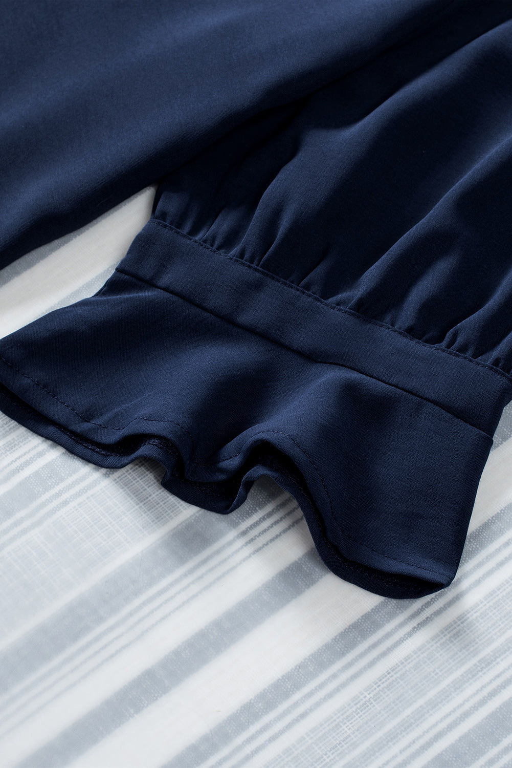 Blue Ruffled Sleeve Shift Dress Mini Dresses JT's Designer Fashion