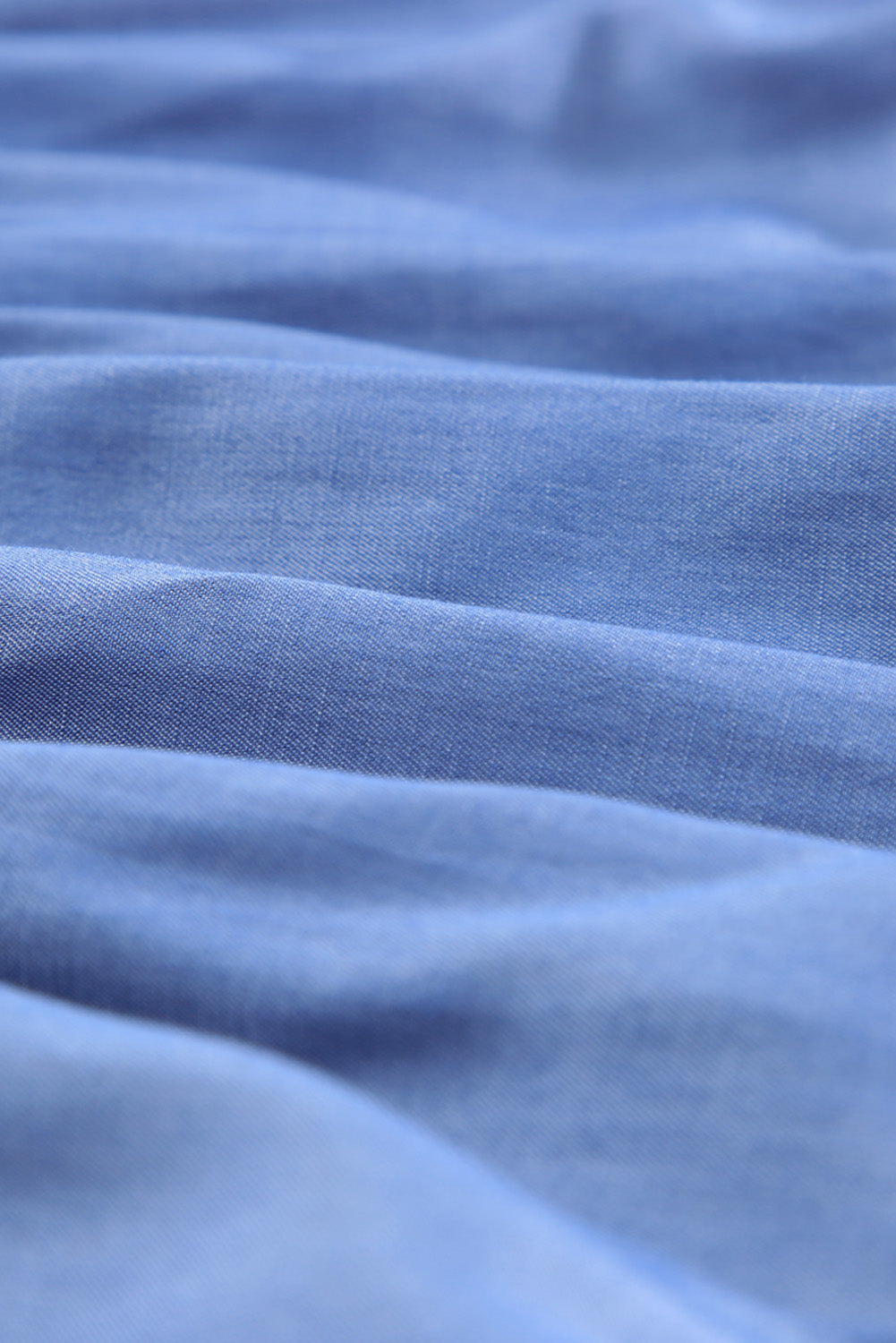 Blue Boho Solid Shirred Ruffle Mini Dress Mini Dresses JT's Designer Fashion