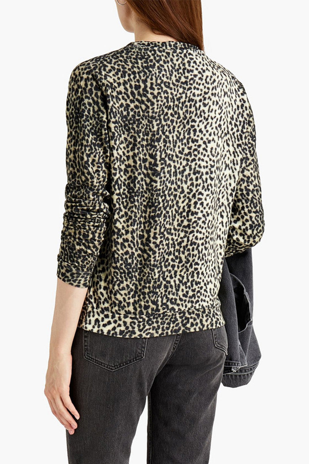 Leopard Boyfriend Crew Neck Leopard Sweatshirt Sweatshirts & Hoodies JT's Designer Fashion
