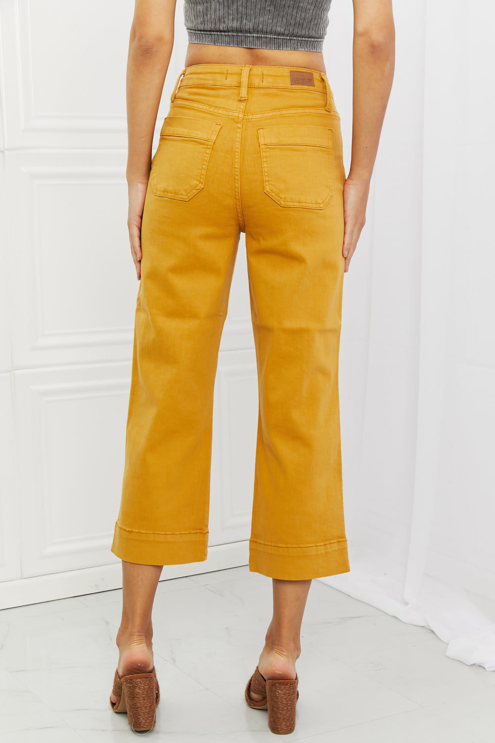 Judy Blue Jayza Full Size Straight Leg Cropped Jeans Jeans JT's Designer Fashion