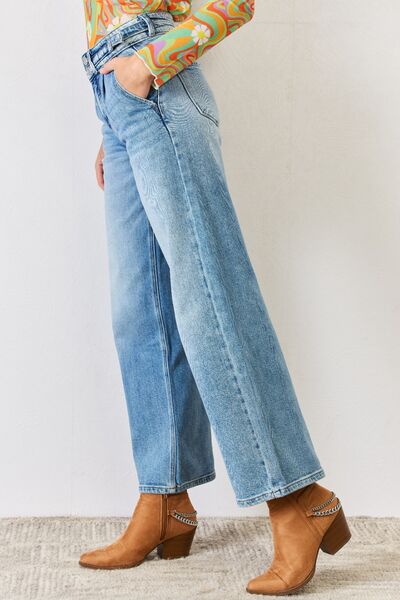 Kancan High Waist Wide Leg Jeans Jeans JT's Designer Fashion