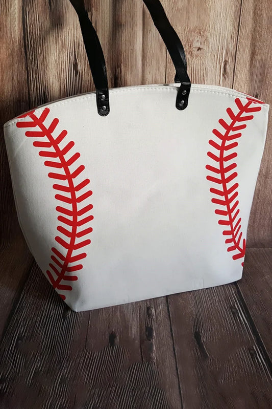 White Baseball Element Pu Leather Bag Shoulder Bags JT's Designer Fashion