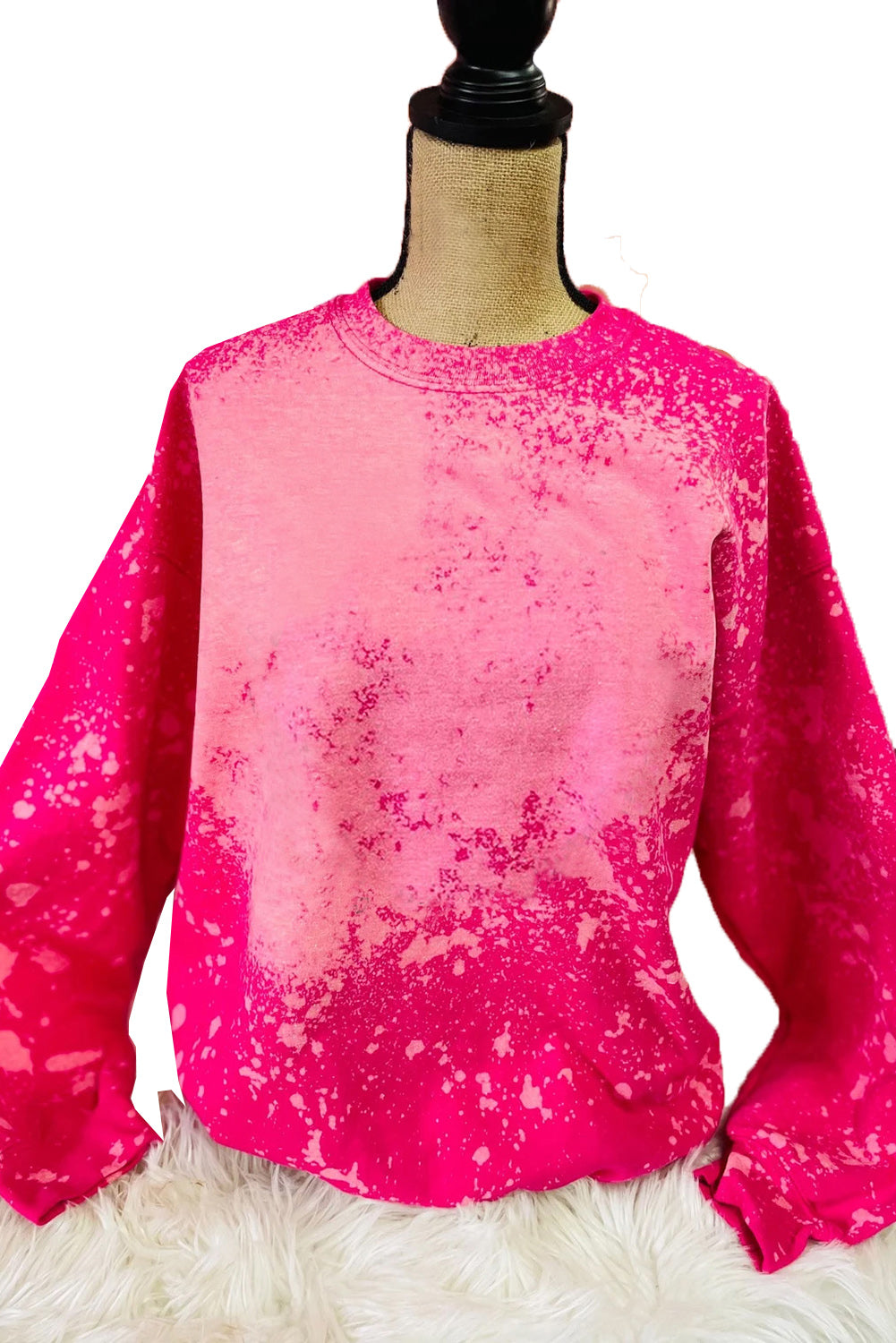 Rose Tie Dye Long Sleeve Pullover Sweatshirt Pre Order Sweatshirts & Hoodies JT's Designer Fashion