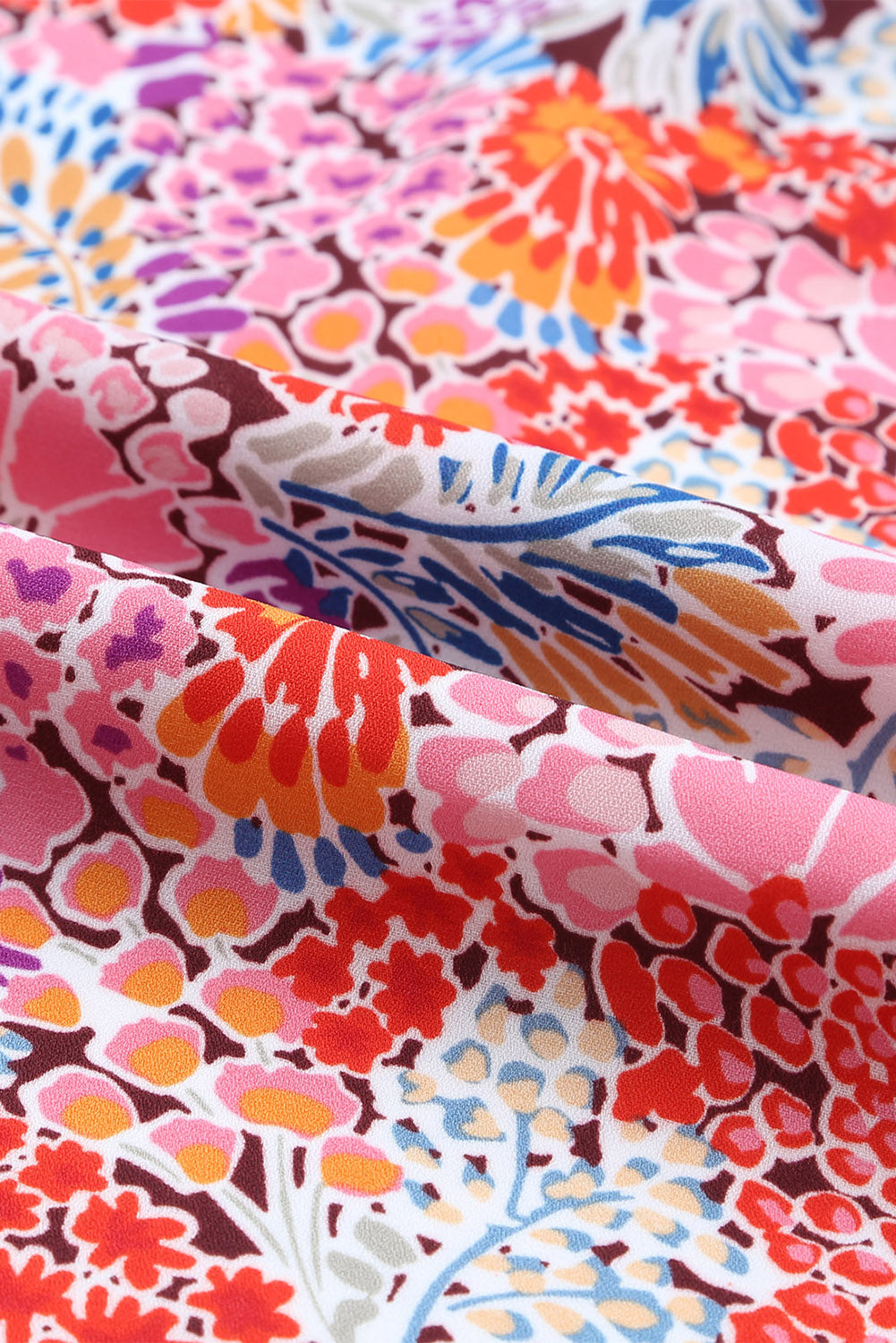Multicolor Boho Floral Printed Flutter Sleeve Dress Floral Dresses JT's Designer Fashion