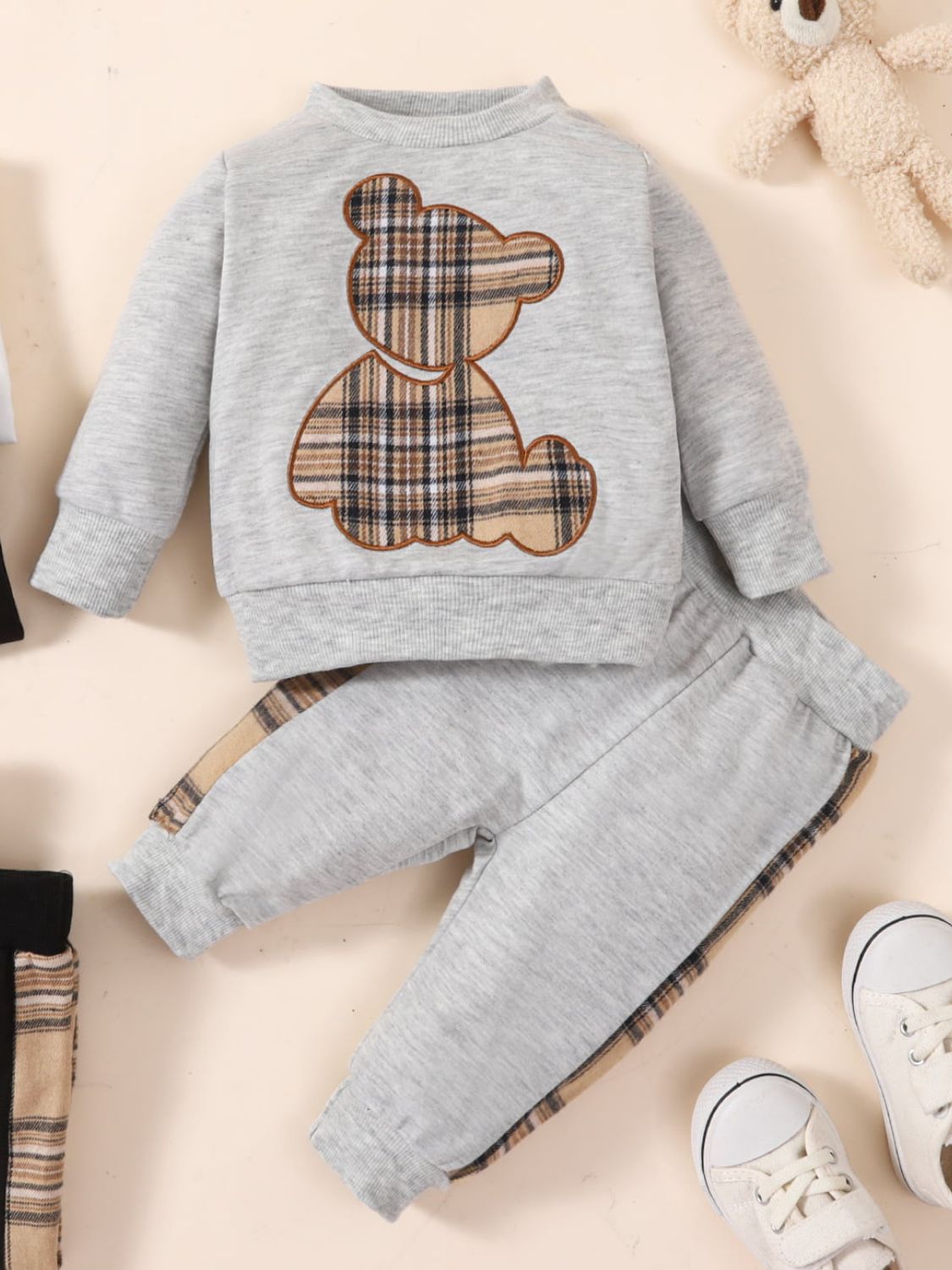 Baby Bear Graphic Sweatshirt and Joggers Set Baby JT's Designer Fashion