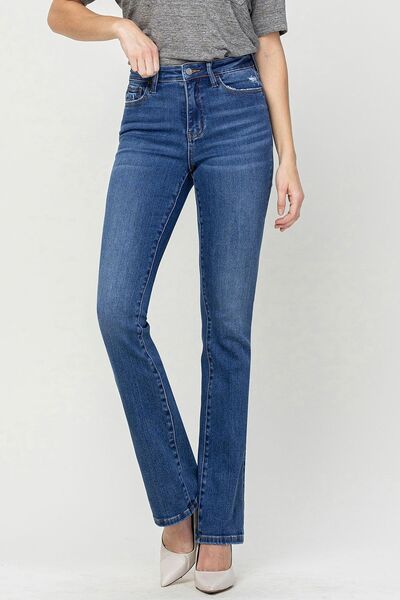 Vervet by Flying Monkey High Waist Bootcut Jeans Shining Jeans JT's Designer Fashion