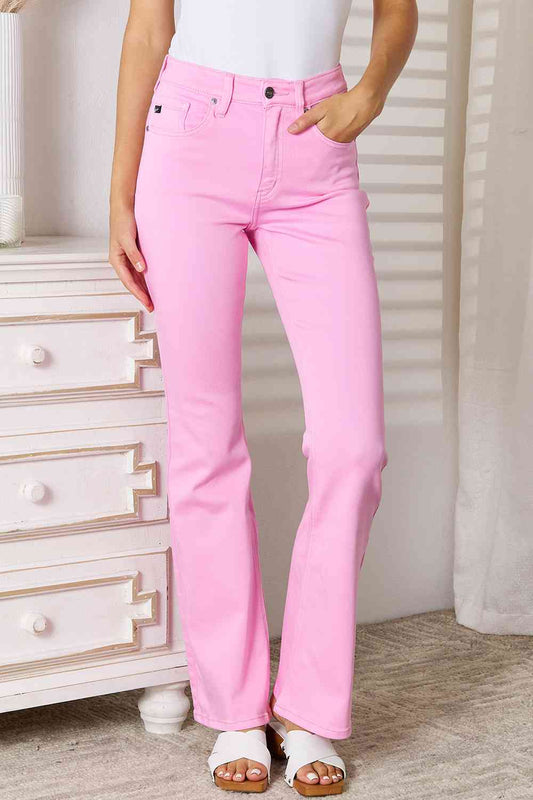 Kancan High Rise Bootcut Jeans Carnation Pink Jeans JT's Designer Fashion