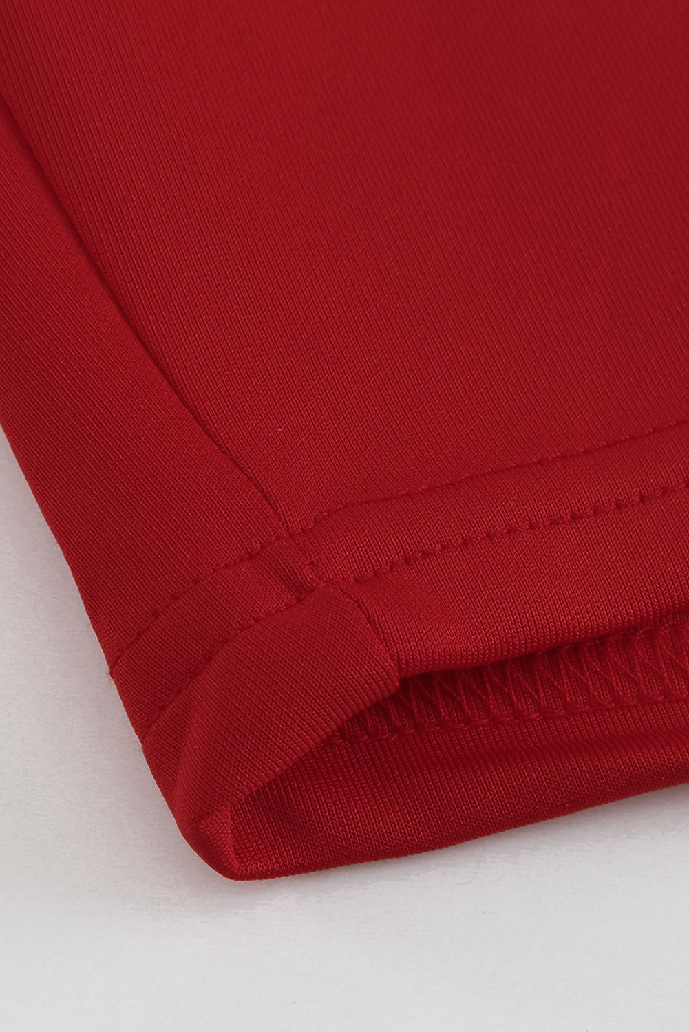 Fiery Red Long Sleeve Front Knot Plus size Midi Dress Plus Size Dresses JT's Designer Fashion