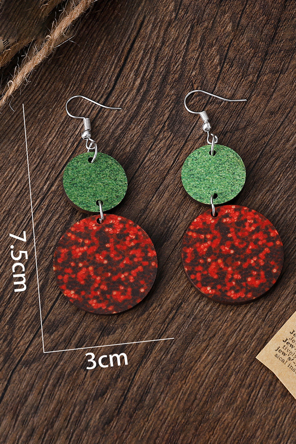 Fiery Red Sequin Round Décor Drop Earrings Jewelry JT's Designer Fashion