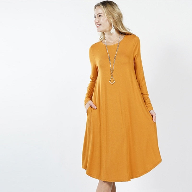 Plus Size Sexy Slinky Pocket Midi Dress Desert Plus Size Dresses JT's Designer Fashion
