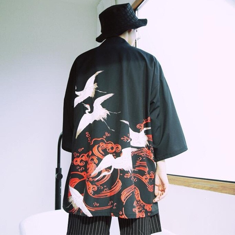 Men's Japanese Style Kimono Shirt 4 Men's Shirts JT's Designer Fashion