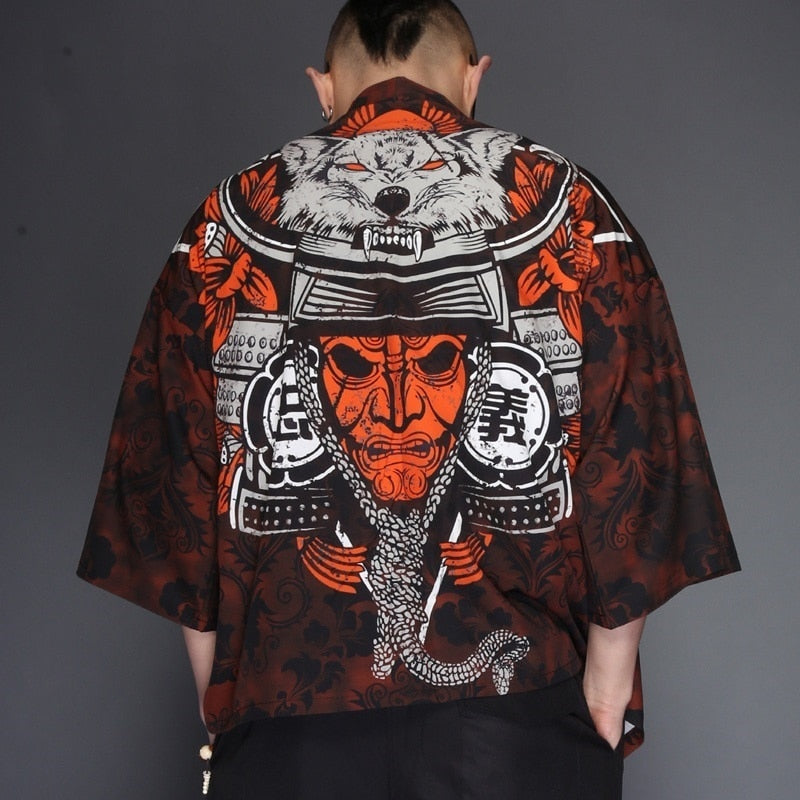 Men's Japanese Style Kimono Shirt 8 Men's Shirts JT's Designer Fashion