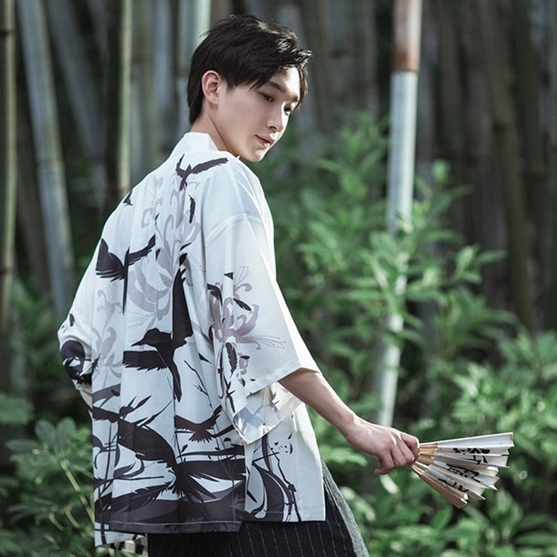 Men's Japanese Style Kimono Shirt Men's Shirts JT's Designer Fashion