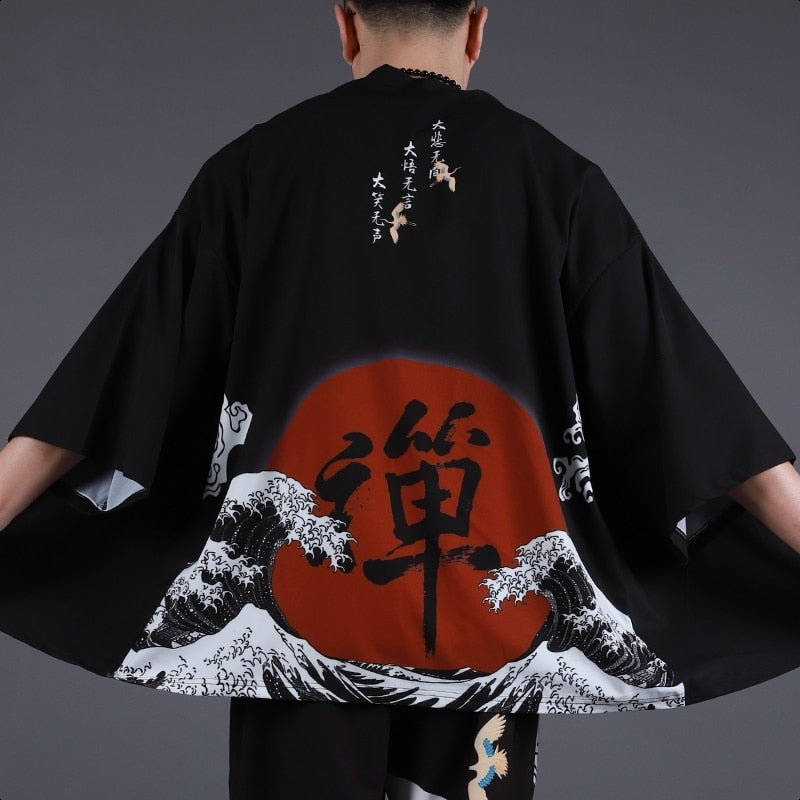 Men's Japanese Style Kimono Shirt 9 Men's Shirts JT's Designer Fashion