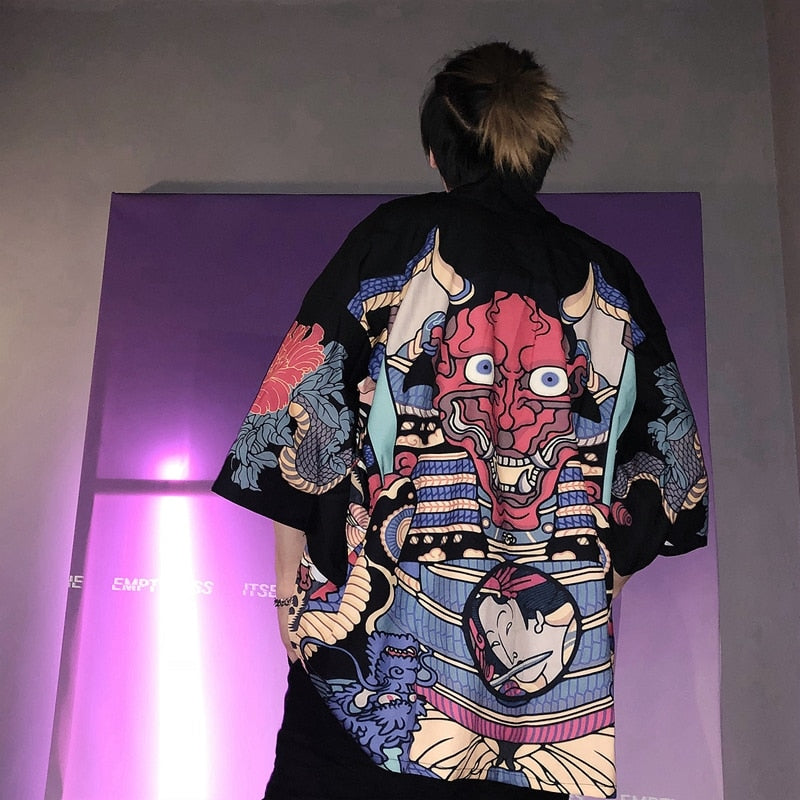 Men's Japanese Style Kimono Shirt 11 Men's Shirts JT's Designer Fashion