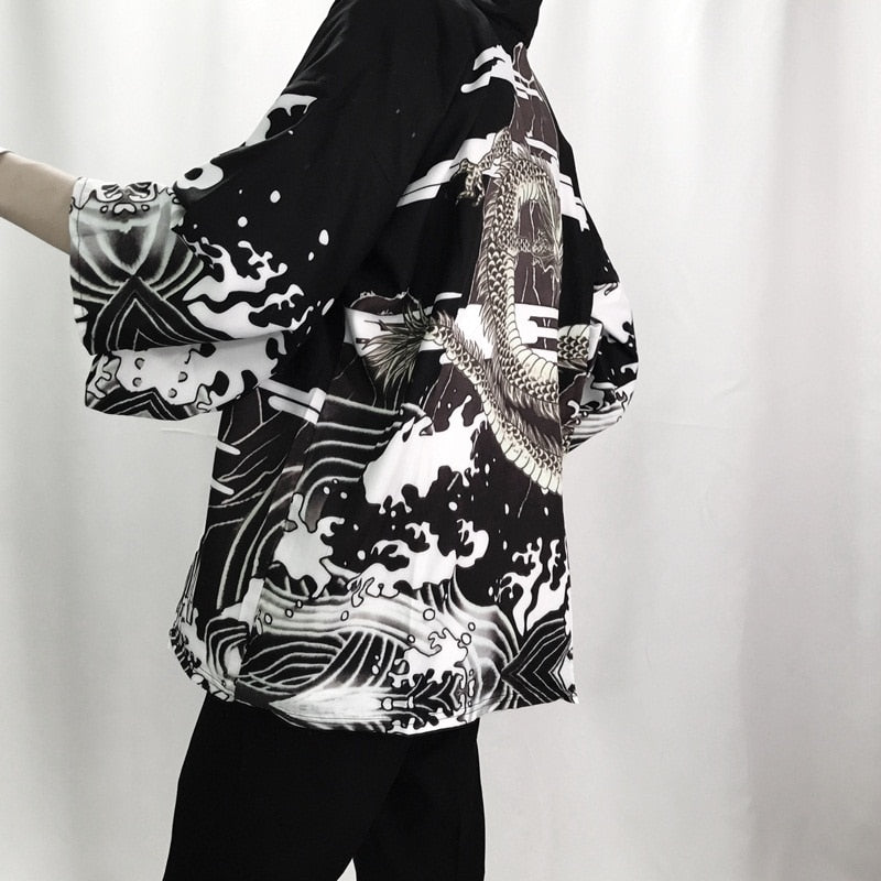 Men's Japanese Style Kimono Shirt 6 Men's Shirts JT's Designer Fashion
