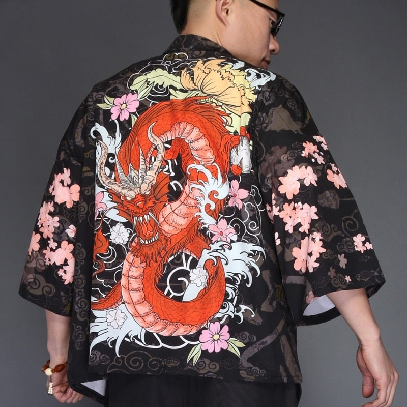 Men's Japanese Style Kimono Shirt 10 Men's Shirts JT's Designer Fashion
