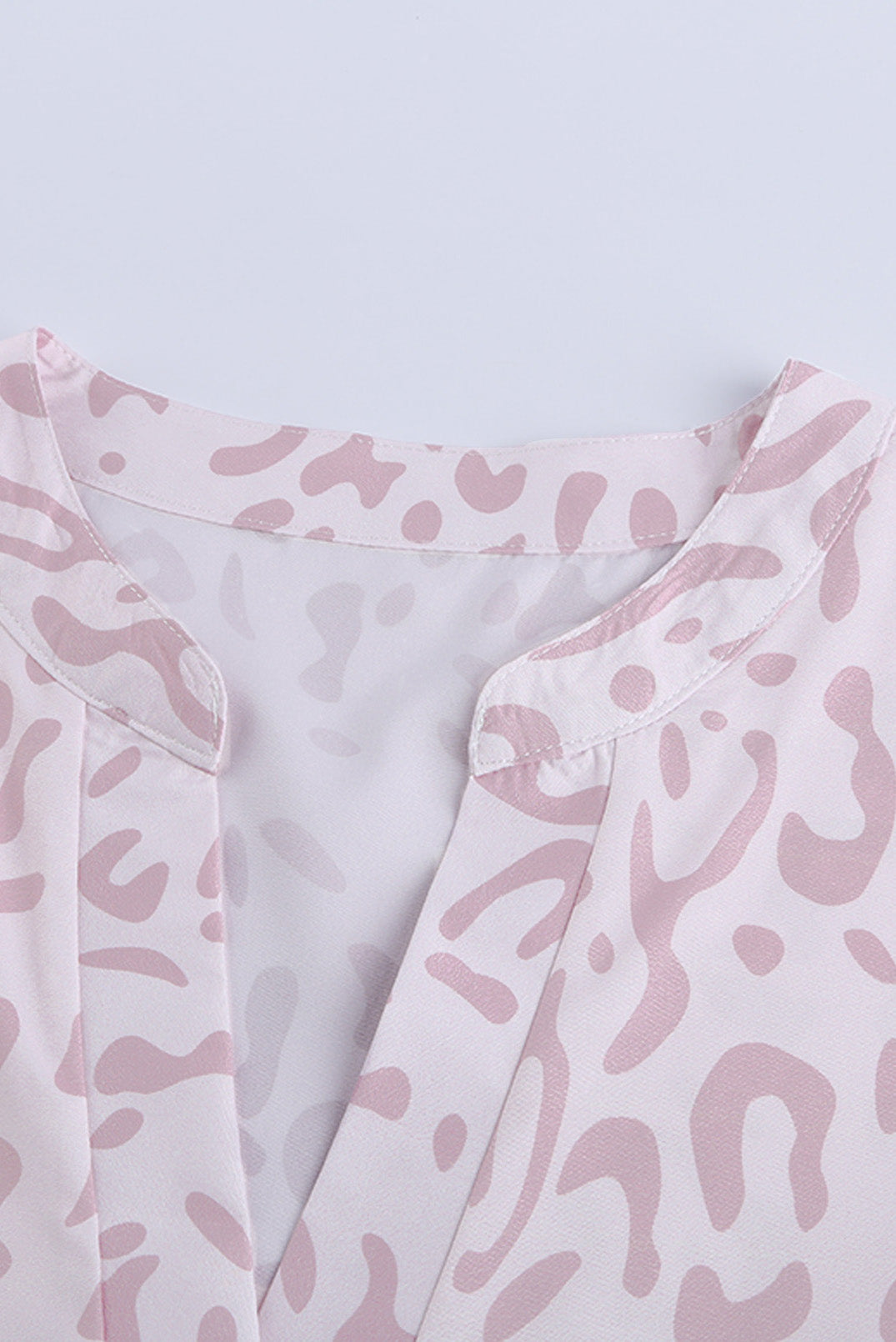 Pink Leopard Print V neck Ruffle Swing Mini Dress Mini Dresses JT's Designer Fashion