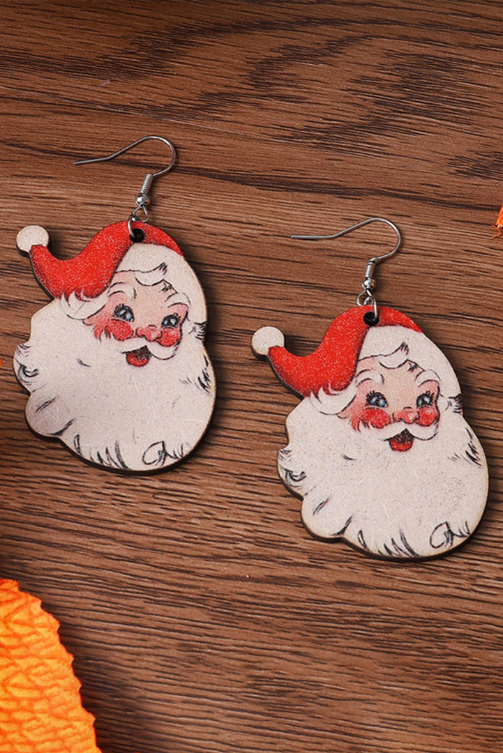 Fiery Red Santa Clause Christmas Earrings Jewelry JT's Designer Fashion