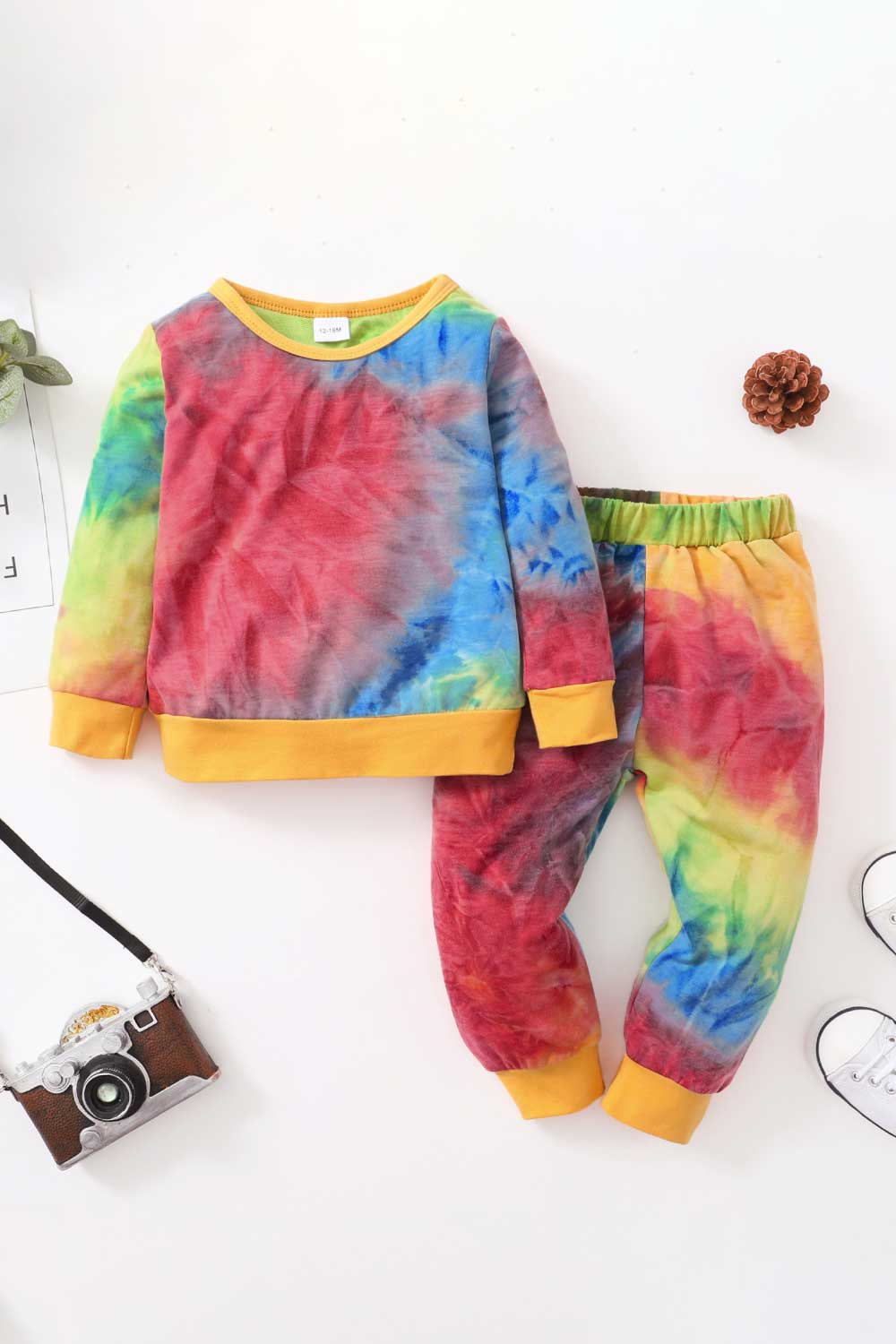 Kids Tie-Dye Top and Joggers Set Multi Kids Sets JT's Designer Fashion