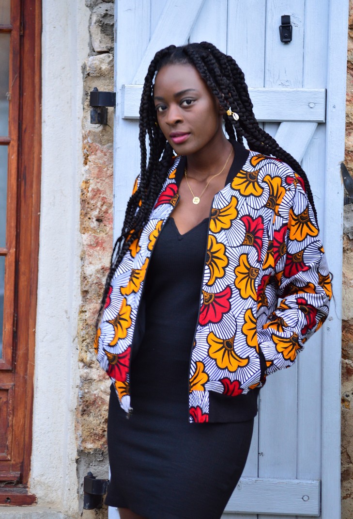 African Floral Bomber Jacket Coats & Jackets JT's Designer Fashion