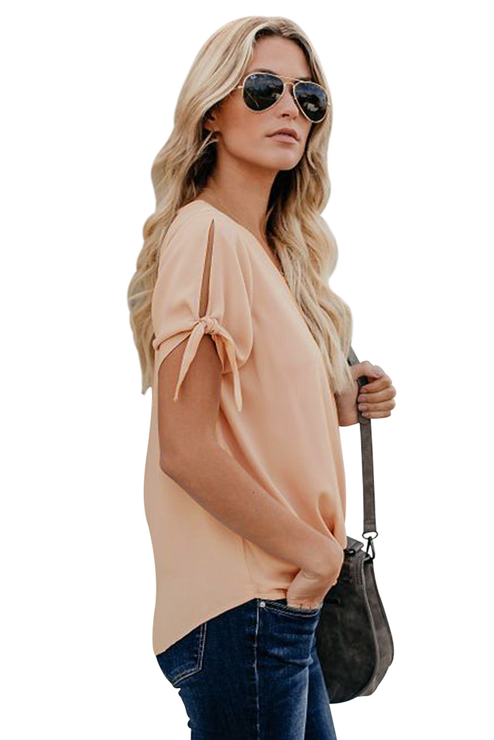 Apricot Charismatic Drape Blouse Blouses & Shirts JT's Designer Fashion