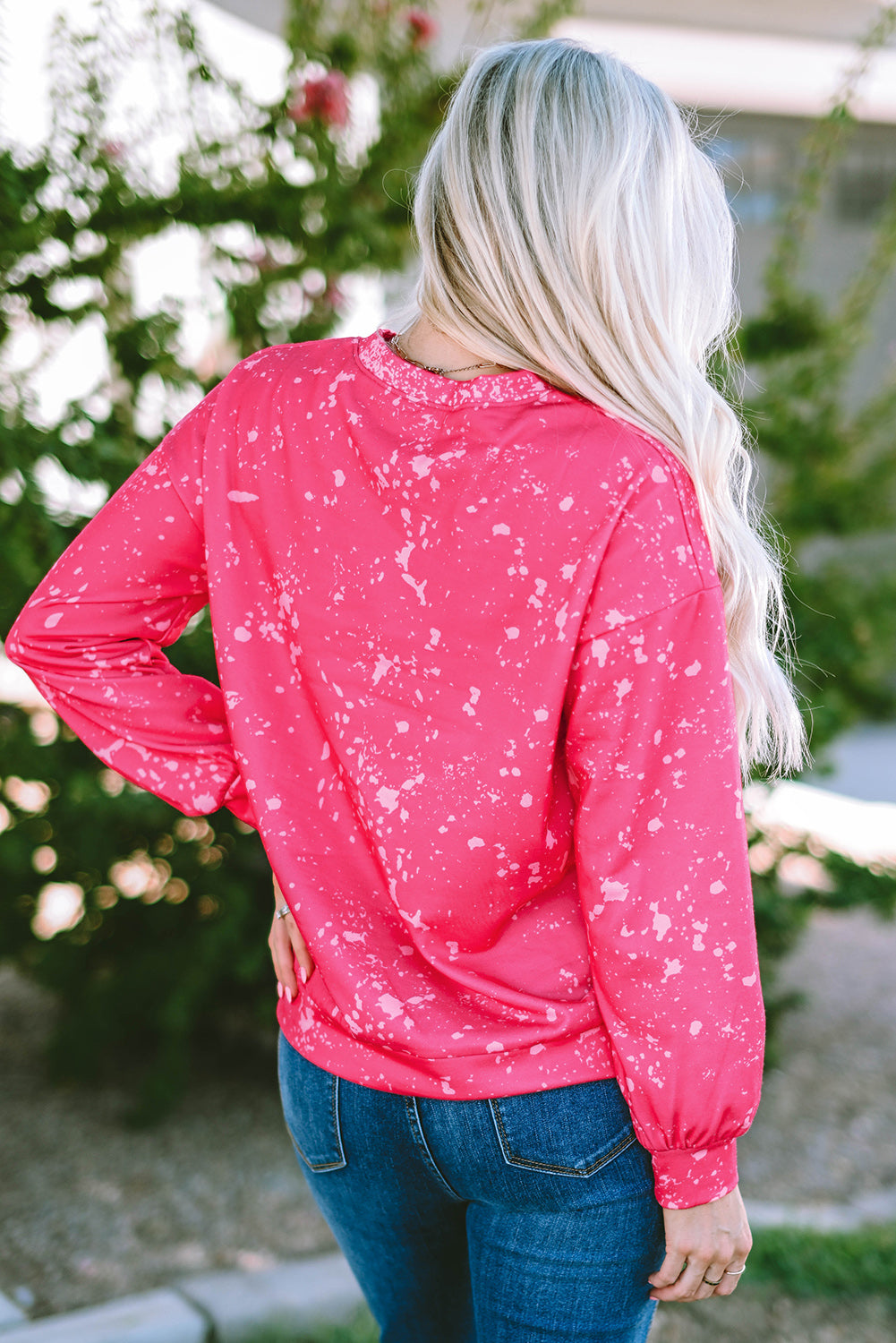 Rose Glitter HOWDY Graphic Western Tie Dye Sweatshirt Graphic Sweatshirts JT's Designer Fashion