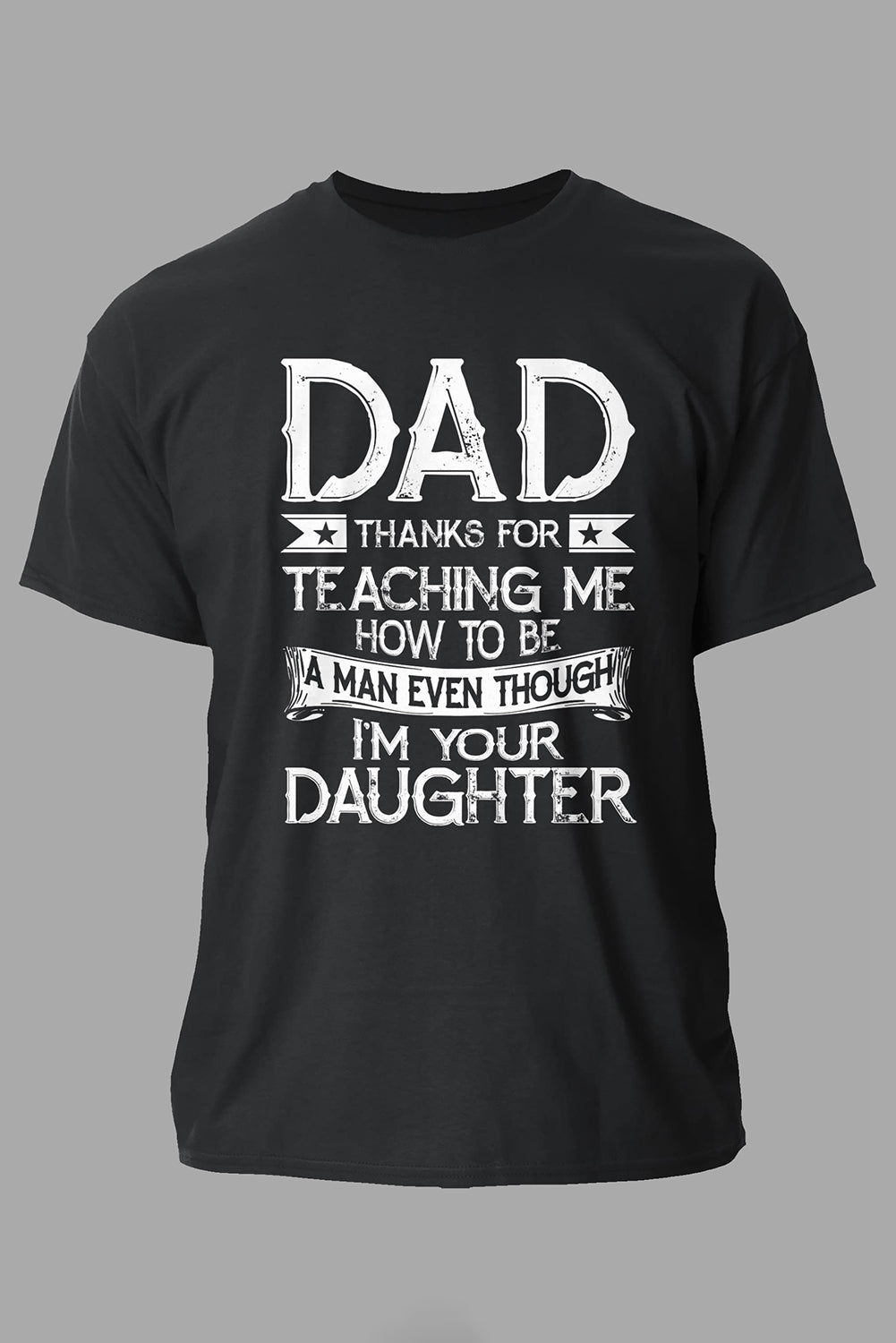 Black Dad And Daughter Funny Saying Mens T Shirt Black 62%Polyester+32%Cotton+6%Elastane Men's Tops JT's Designer Fashion