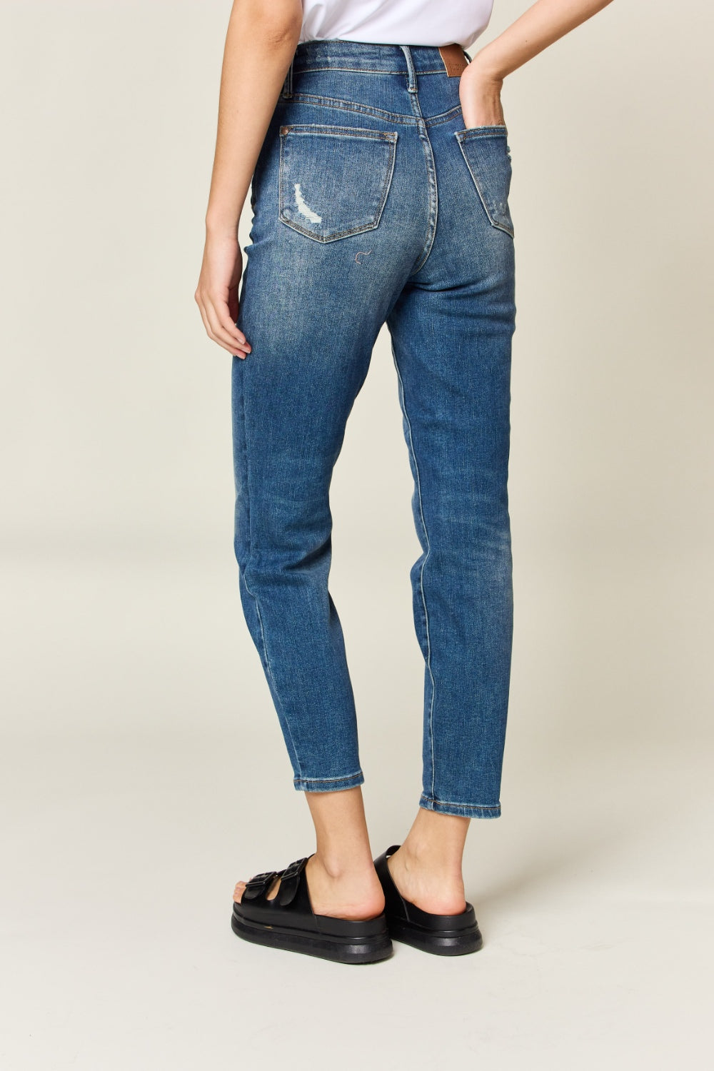 Judy Blue Full Size Tummy Control High Waist Slim Jeans Jeans JT's Designer Fashion