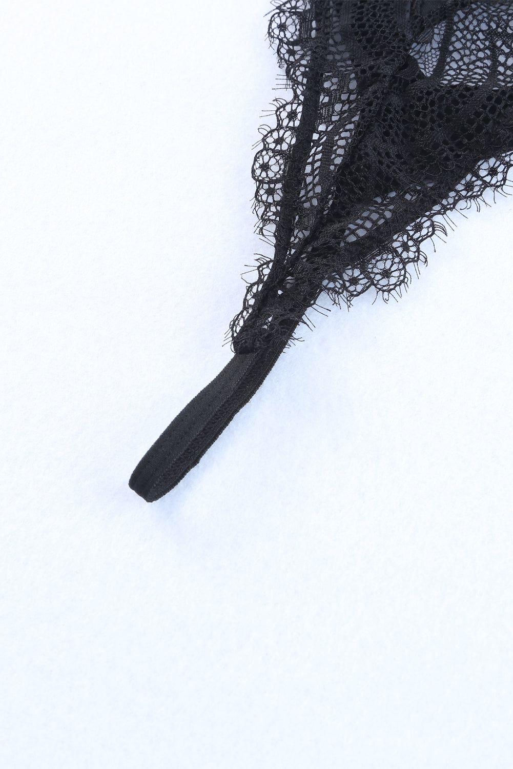 Black Lace Satin Cutout Strappy Teddy Lingerie Teddy Lingerie JT's Designer Fashion