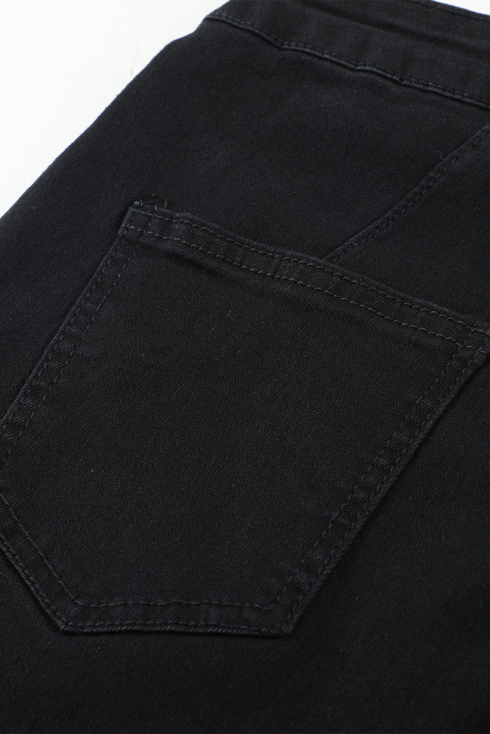 Black High Waist Pockets Bell Jeans Jeans JT's Designer Fashion