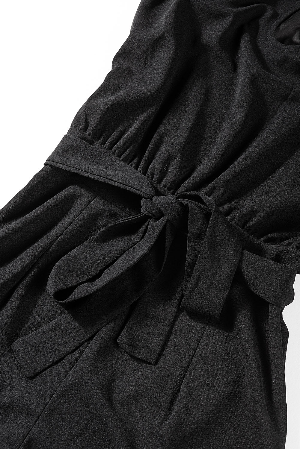 Black Oh So Glam Belted Wide Leg Jumpsuit Jumpsuits & Rompers JT's Designer Fashion