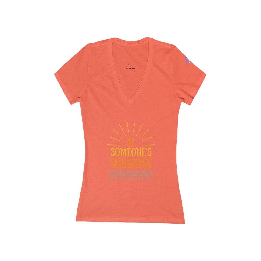 Be Someone's Sunshine Women's Tee Coral V-neck JT's Designer Fashion