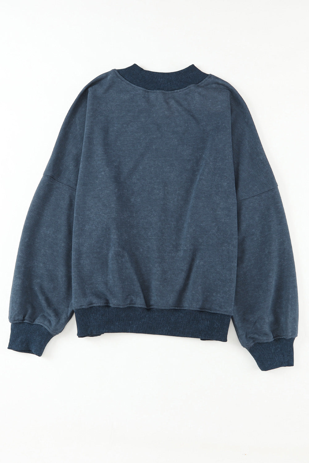 Sky Blue Resting Witch Face Graphic Drop Shoulder Sweatshirt Graphic Sweatshirts JT's Designer Fashion